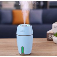Qiotiy USB Cool Mist Humidifier  Mini Cute Size Humidifier for Bedroom Home Office Car 300ml 50ml/h with Timed auto Shutdown (Blue) - B07GRWNRK5